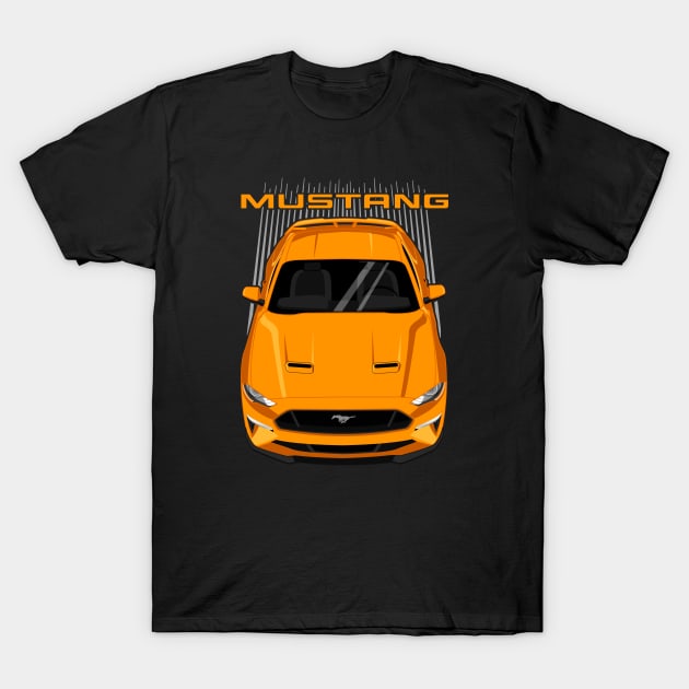 Mustang GT 2018 to 2019 - Orange T-Shirt by V8social